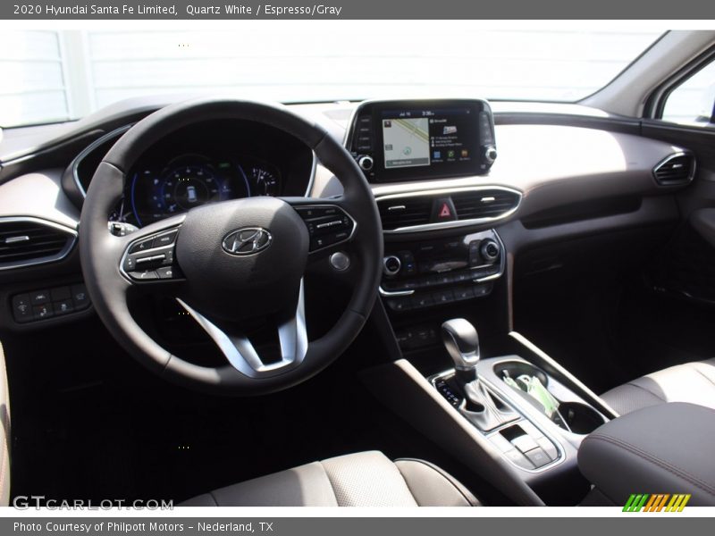 Quartz White / Espresso/Gray 2020 Hyundai Santa Fe Limited