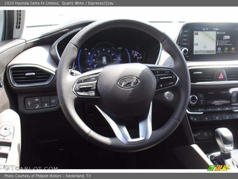 Quartz White / Espresso/Gray 2020 Hyundai Santa Fe Limited