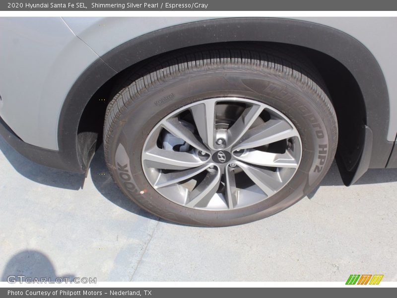 Shimmering Silver Pearl / Espresso/Gray 2020 Hyundai Santa Fe SEL