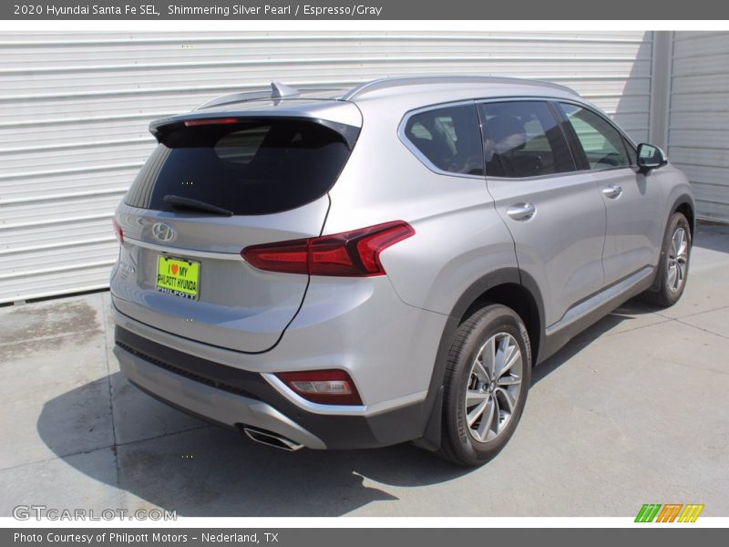 Shimmering Silver Pearl / Espresso/Gray 2020 Hyundai Santa Fe SEL
