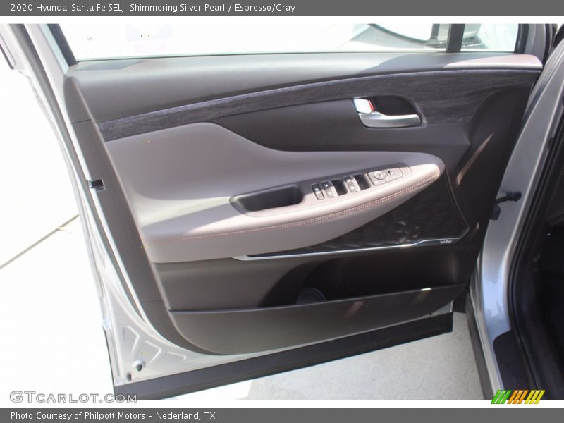 Shimmering Silver Pearl / Espresso/Gray 2020 Hyundai Santa Fe SEL