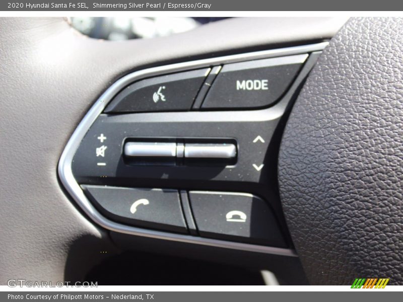 Shimmering Silver Pearl / Espresso/Gray 2020 Hyundai Santa Fe SEL