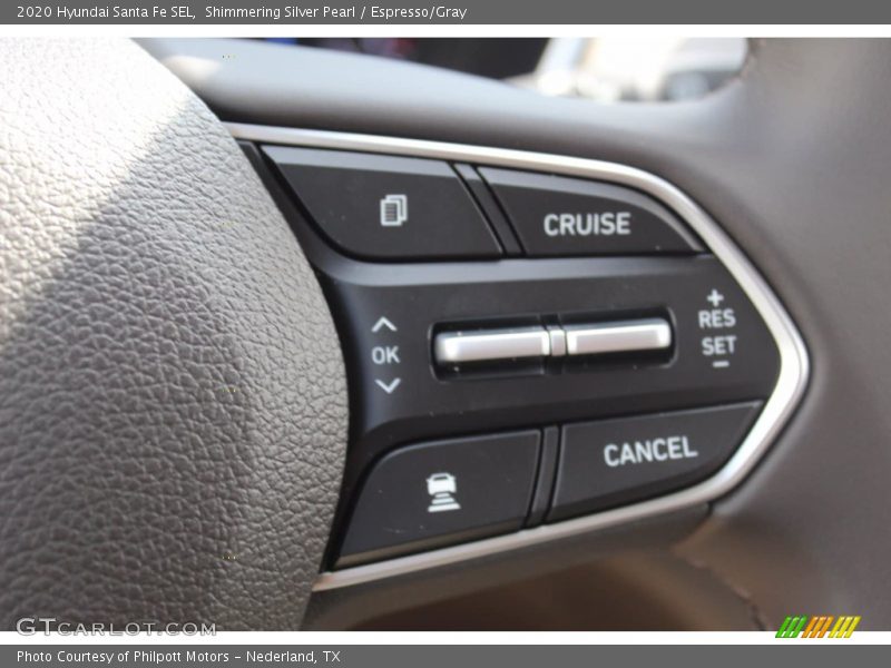 Shimmering Silver Pearl / Espresso/Gray 2020 Hyundai Santa Fe SEL