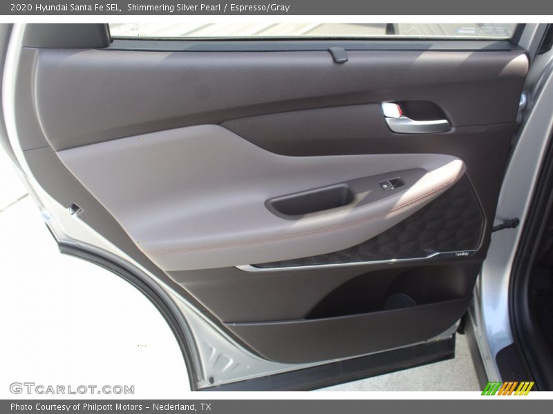 Shimmering Silver Pearl / Espresso/Gray 2020 Hyundai Santa Fe SEL