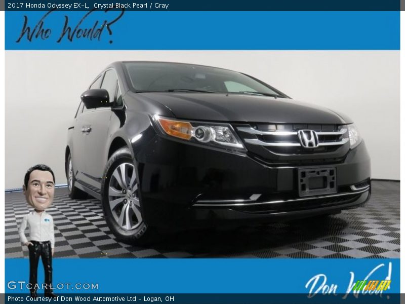 Crystal Black Pearl / Gray 2017 Honda Odyssey EX-L