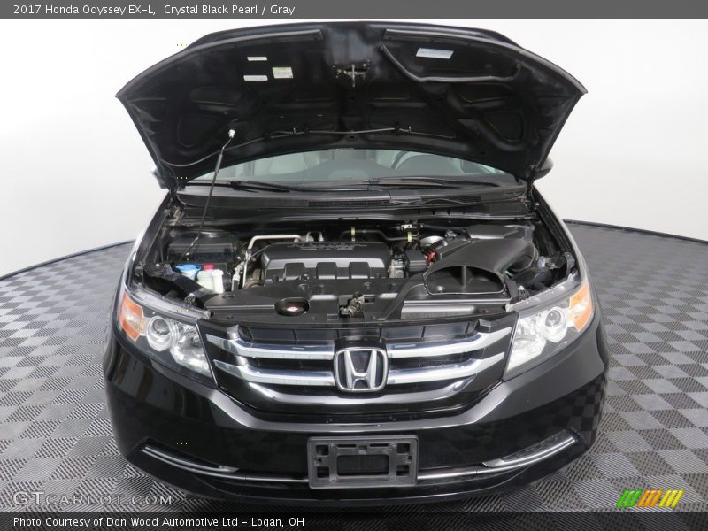 Crystal Black Pearl / Gray 2017 Honda Odyssey EX-L