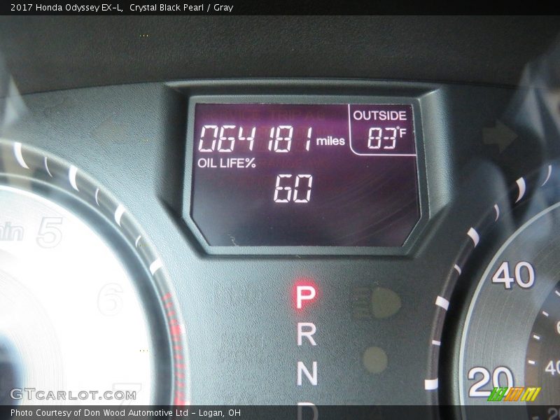 Crystal Black Pearl / Gray 2017 Honda Odyssey EX-L