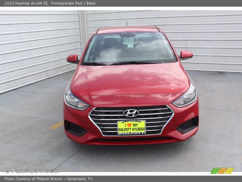 Pomegranate Red / Black 2020 Hyundai Accent SE