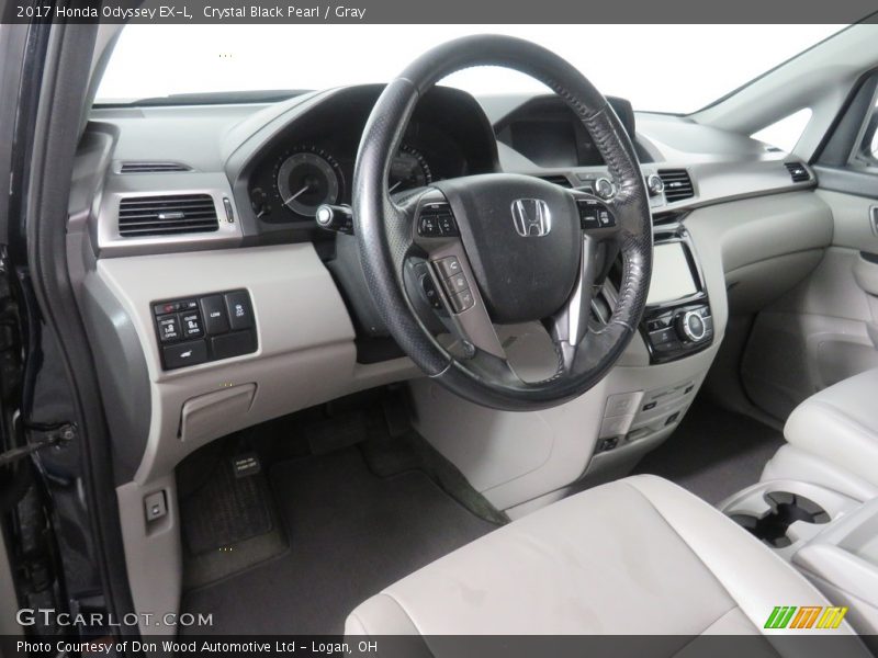 Crystal Black Pearl / Gray 2017 Honda Odyssey EX-L
