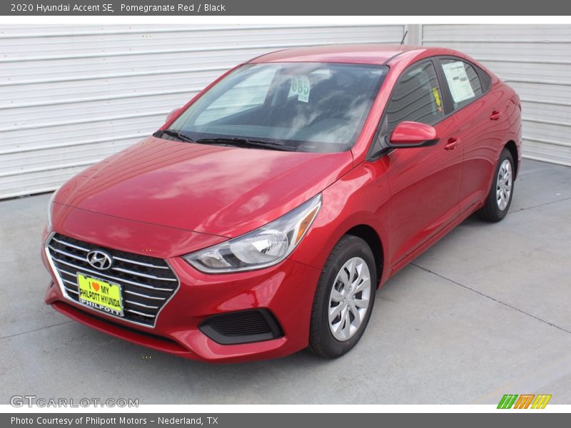 Pomegranate Red / Black 2020 Hyundai Accent SE