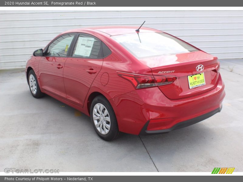 Pomegranate Red / Black 2020 Hyundai Accent SE