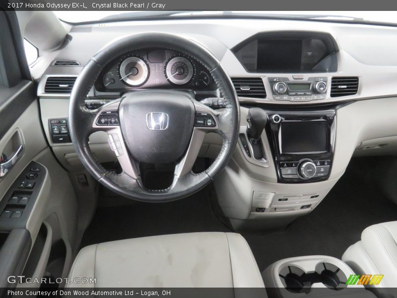Crystal Black Pearl / Gray 2017 Honda Odyssey EX-L