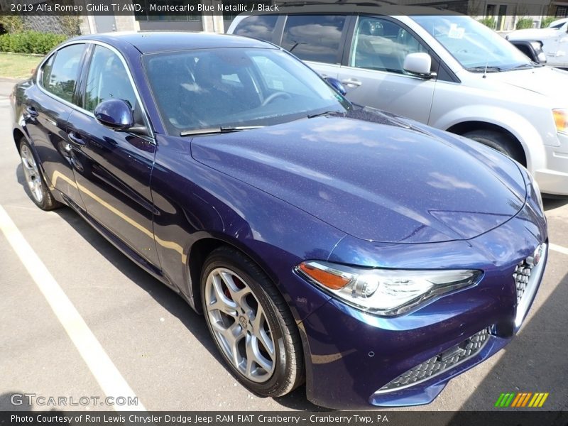Montecarlo Blue Metallic / Black 2019 Alfa Romeo Giulia Ti AWD