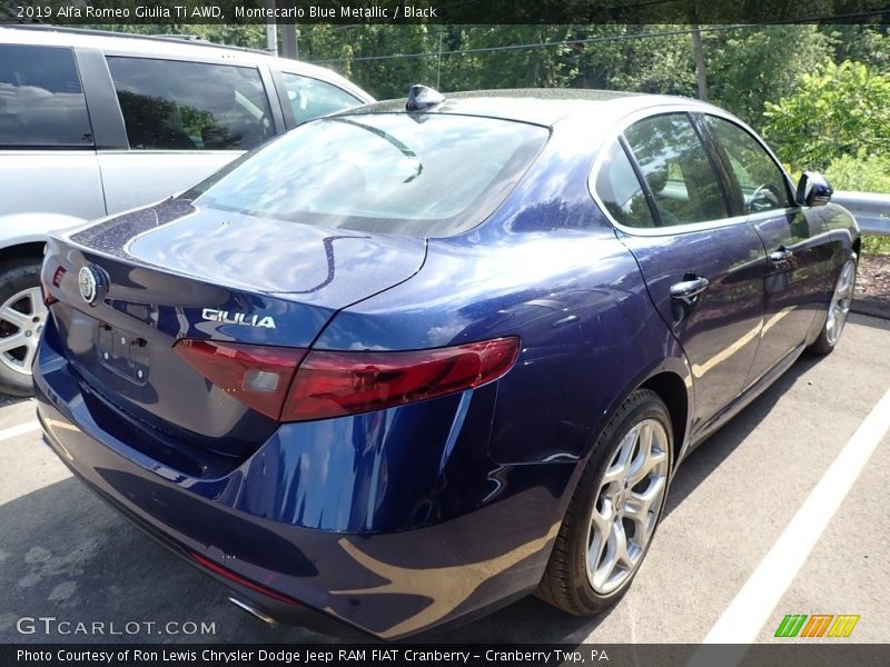 Montecarlo Blue Metallic / Black 2019 Alfa Romeo Giulia Ti AWD