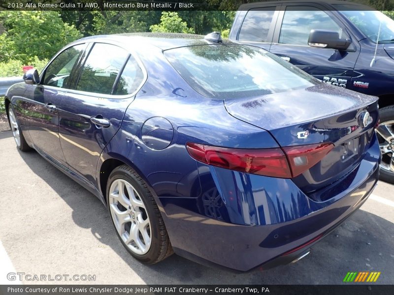 Montecarlo Blue Metallic / Black 2019 Alfa Romeo Giulia Ti AWD