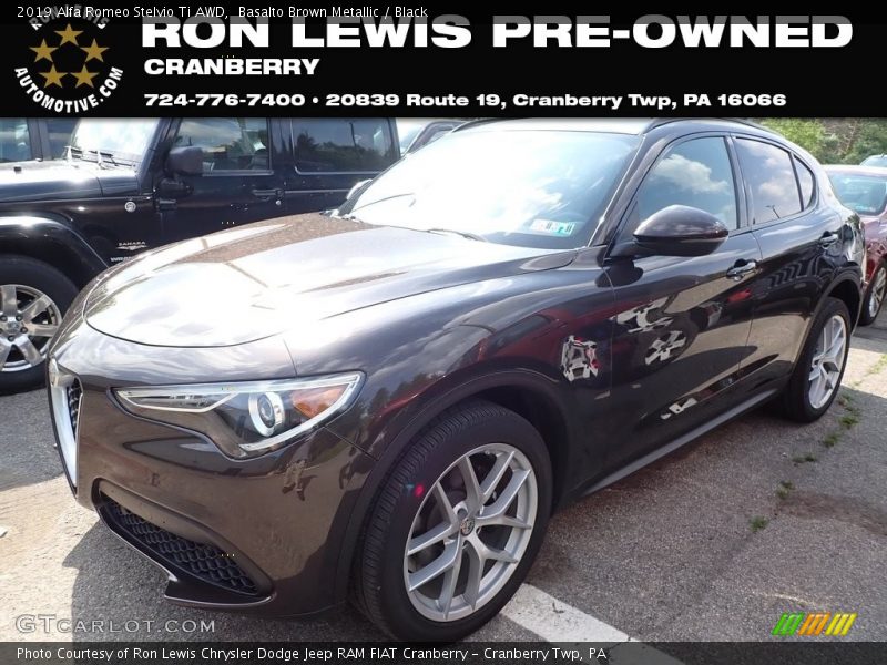 Basalto Brown Metallic / Black 2019 Alfa Romeo Stelvio Ti AWD