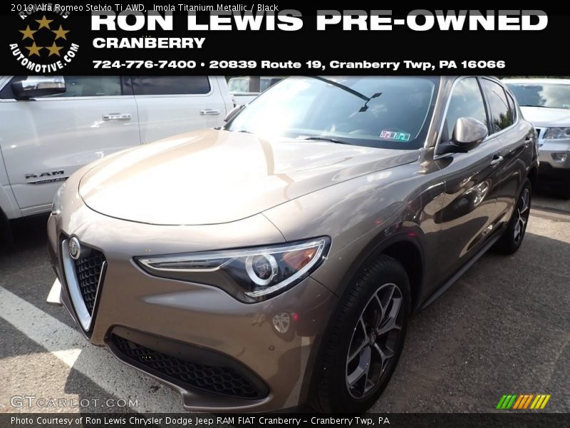 Imola Titanium Metallic / Black 2019 Alfa Romeo Stelvio Ti AWD