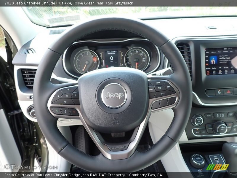 Olive Green Pearl / Ski Gray/Black 2020 Jeep Cherokee Latitude Plus 4x4