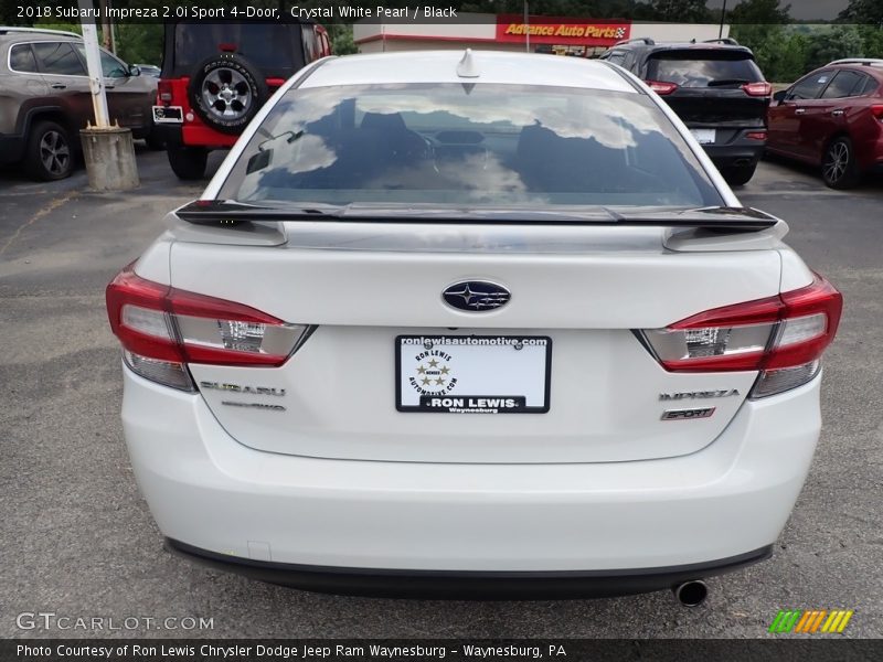 Crystal White Pearl / Black 2018 Subaru Impreza 2.0i Sport 4-Door