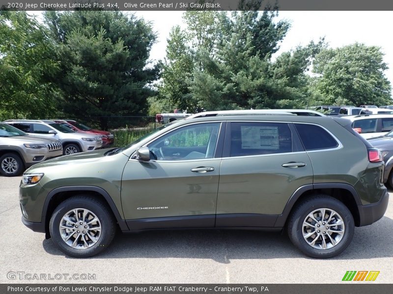 Olive Green Pearl / Ski Gray/Black 2020 Jeep Cherokee Latitude Plus 4x4