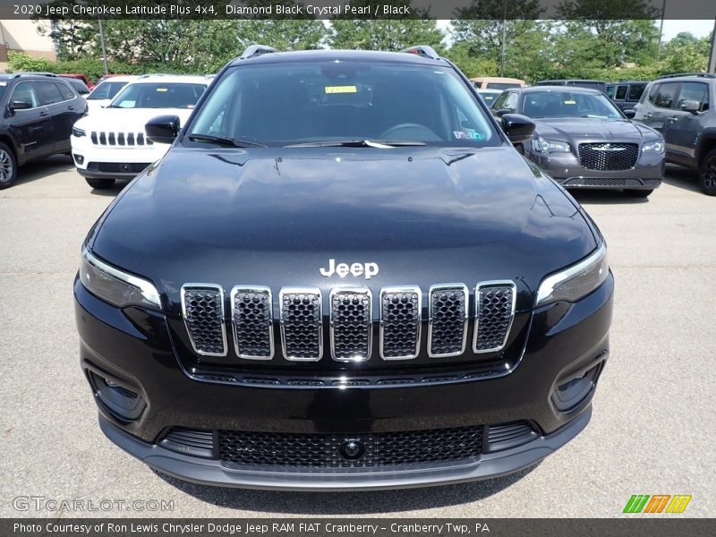 Diamond Black Crystal Pearl / Black 2020 Jeep Cherokee Latitude Plus 4x4