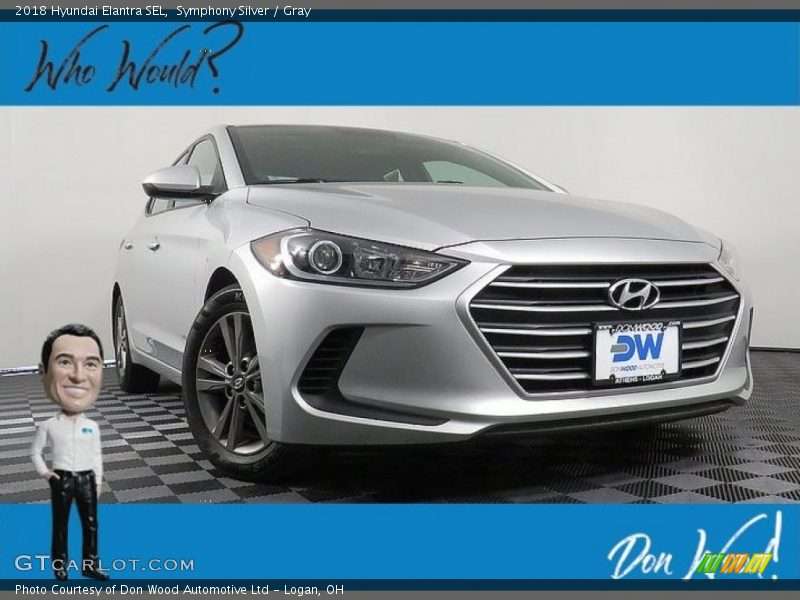 Symphony Silver / Gray 2018 Hyundai Elantra SEL