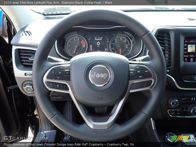 Diamond Black Crystal Pearl / Black 2020 Jeep Cherokee Latitude Plus 4x4