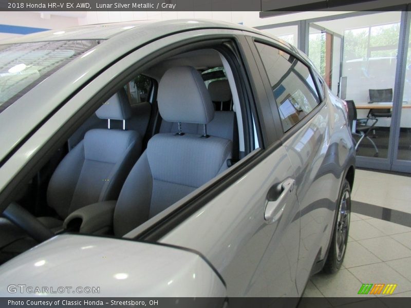 Lunar Silver Metallic / Gray 2018 Honda HR-V EX AWD