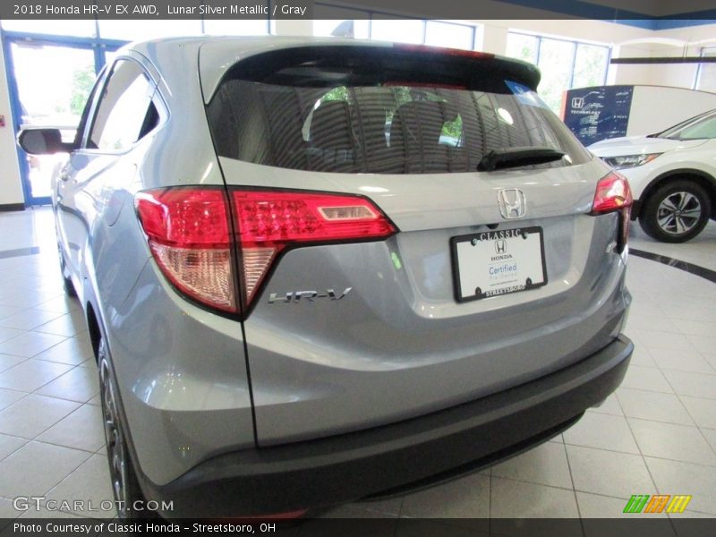 Lunar Silver Metallic / Gray 2018 Honda HR-V EX AWD