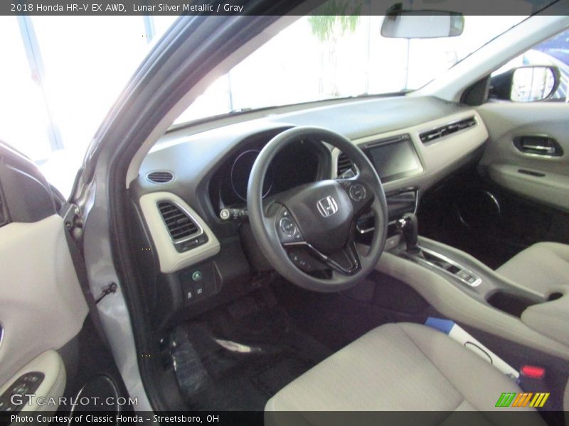 Lunar Silver Metallic / Gray 2018 Honda HR-V EX AWD