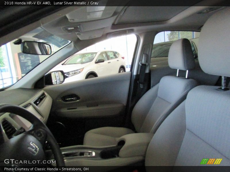 Lunar Silver Metallic / Gray 2018 Honda HR-V EX AWD