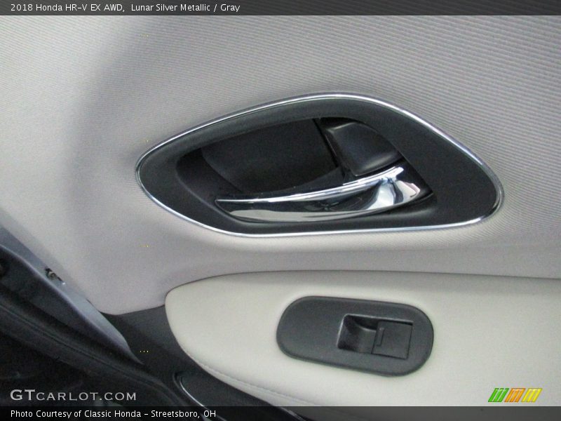 Lunar Silver Metallic / Gray 2018 Honda HR-V EX AWD