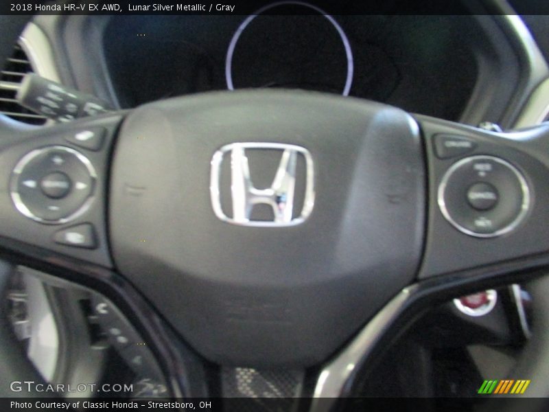 Lunar Silver Metallic / Gray 2018 Honda HR-V EX AWD