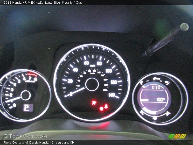 Lunar Silver Metallic / Gray 2018 Honda HR-V EX AWD