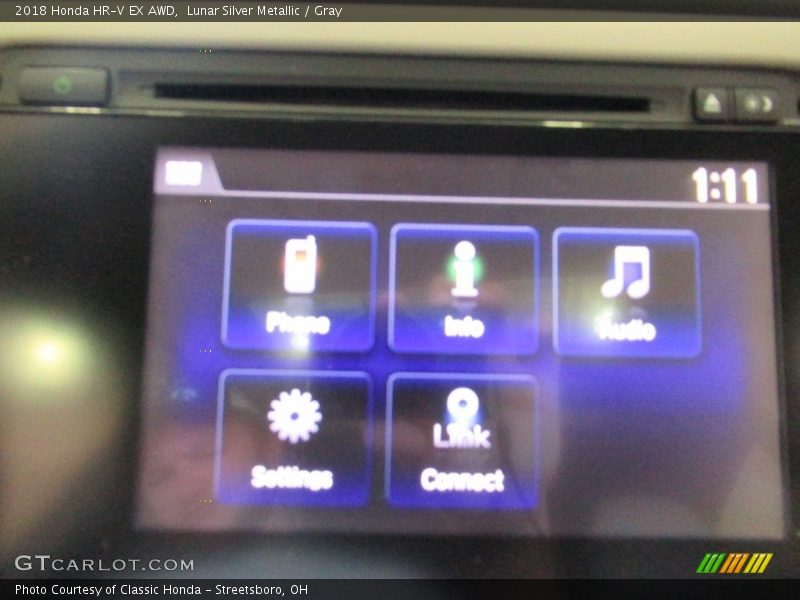 Lunar Silver Metallic / Gray 2018 Honda HR-V EX AWD