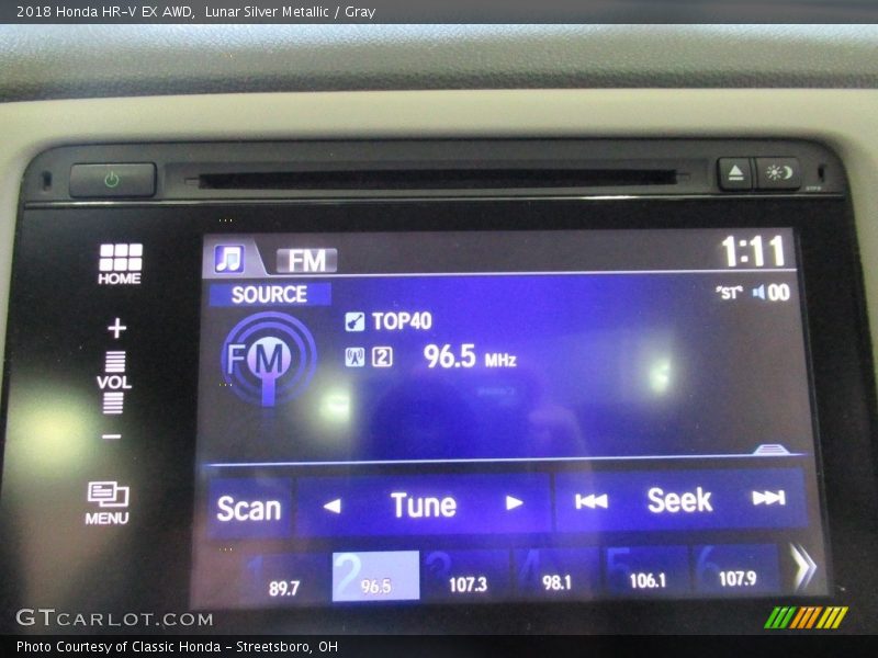 Lunar Silver Metallic / Gray 2018 Honda HR-V EX AWD