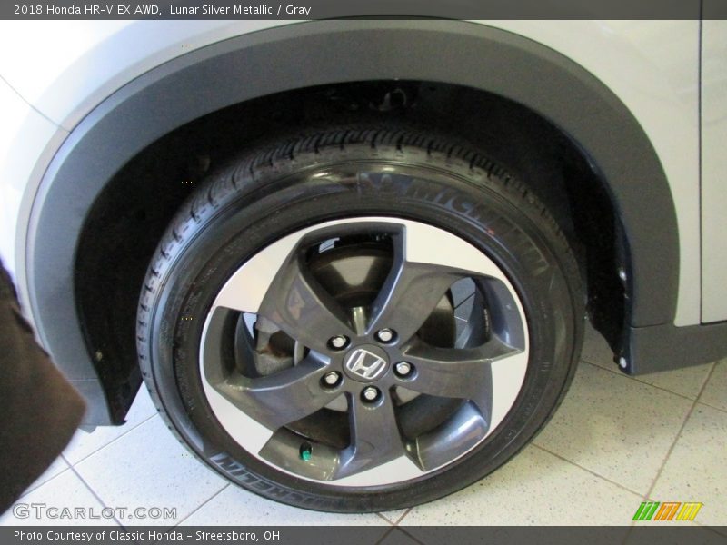 Lunar Silver Metallic / Gray 2018 Honda HR-V EX AWD