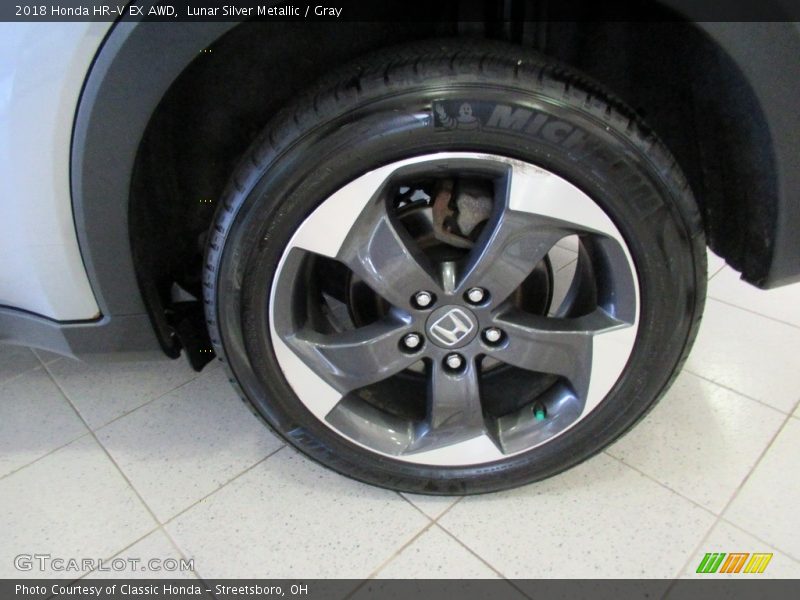 Lunar Silver Metallic / Gray 2018 Honda HR-V EX AWD