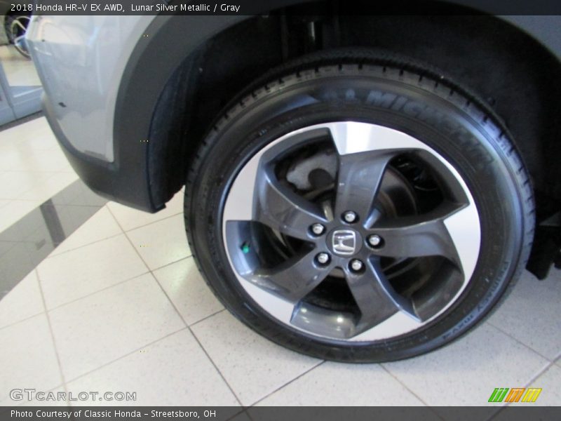 Lunar Silver Metallic / Gray 2018 Honda HR-V EX AWD