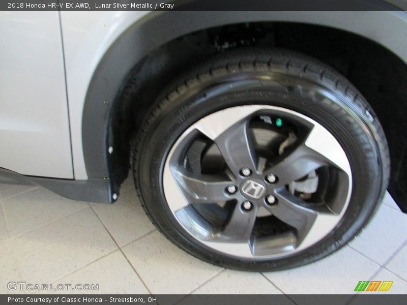 Lunar Silver Metallic / Gray 2018 Honda HR-V EX AWD