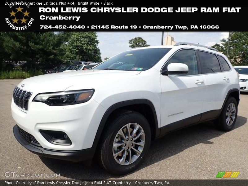 Bright White / Black 2020 Jeep Cherokee Latitude Plus 4x4