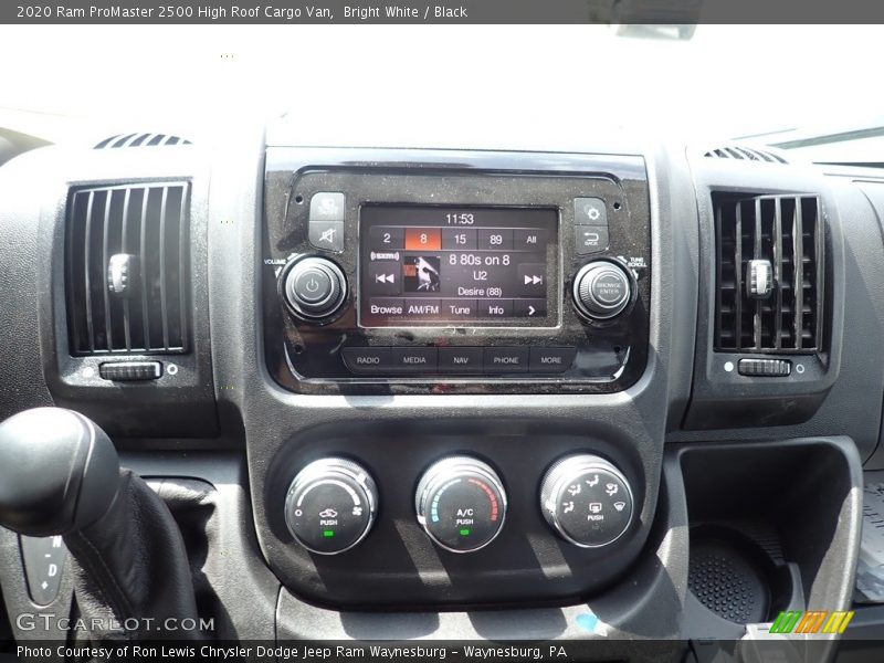 Bright White / Black 2020 Ram ProMaster 2500 High Roof Cargo Van