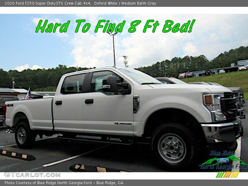 Oxford White / Medium Earth Gray 2020 Ford F250 Super Duty STX Crew Cab 4x4