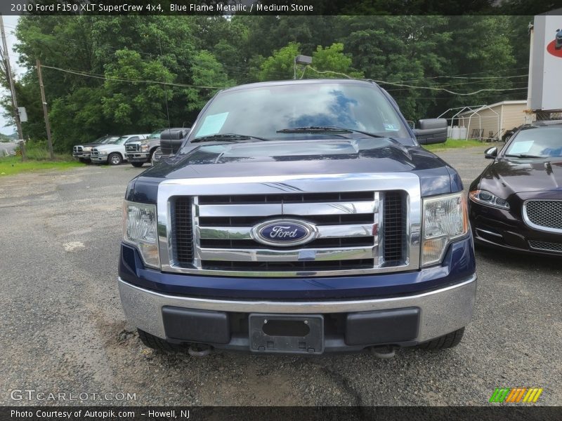 Blue Flame Metallic / Medium Stone 2010 Ford F150 XLT SuperCrew 4x4