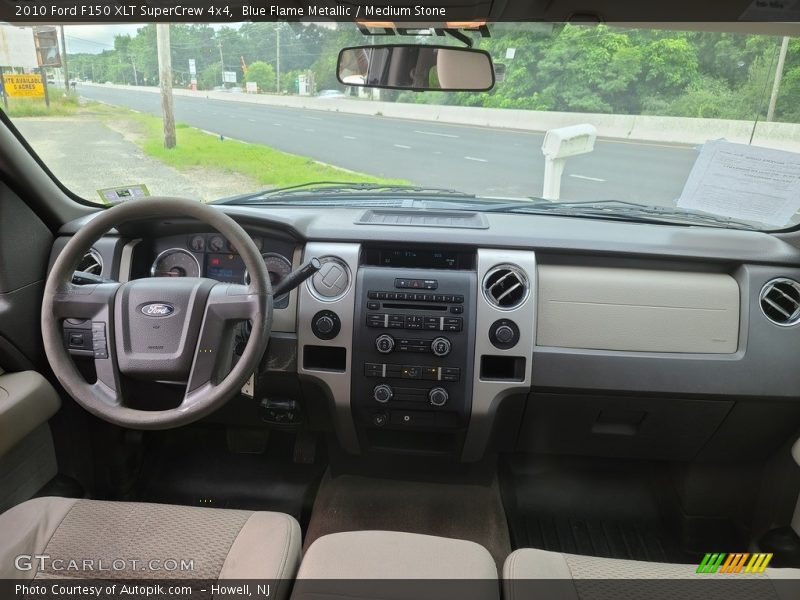 Blue Flame Metallic / Medium Stone 2010 Ford F150 XLT SuperCrew 4x4