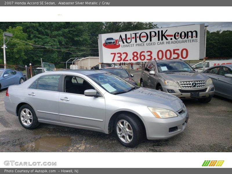 Alabaster Silver Metallic / Gray 2007 Honda Accord SE Sedan