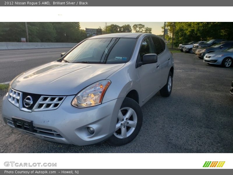 Brilliant Silver / Black 2012 Nissan Rogue S AWD