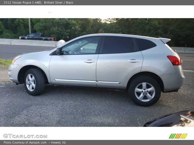 Brilliant Silver / Black 2012 Nissan Rogue S AWD