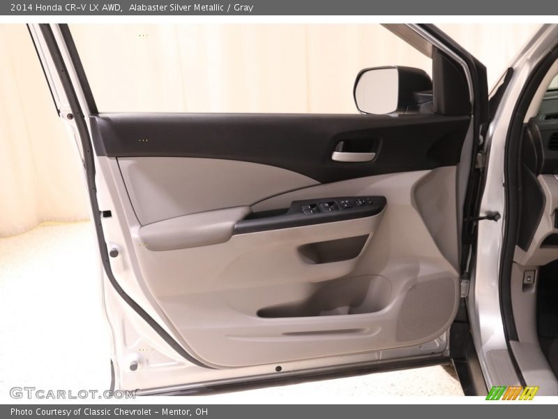 Alabaster Silver Metallic / Gray 2014 Honda CR-V LX AWD