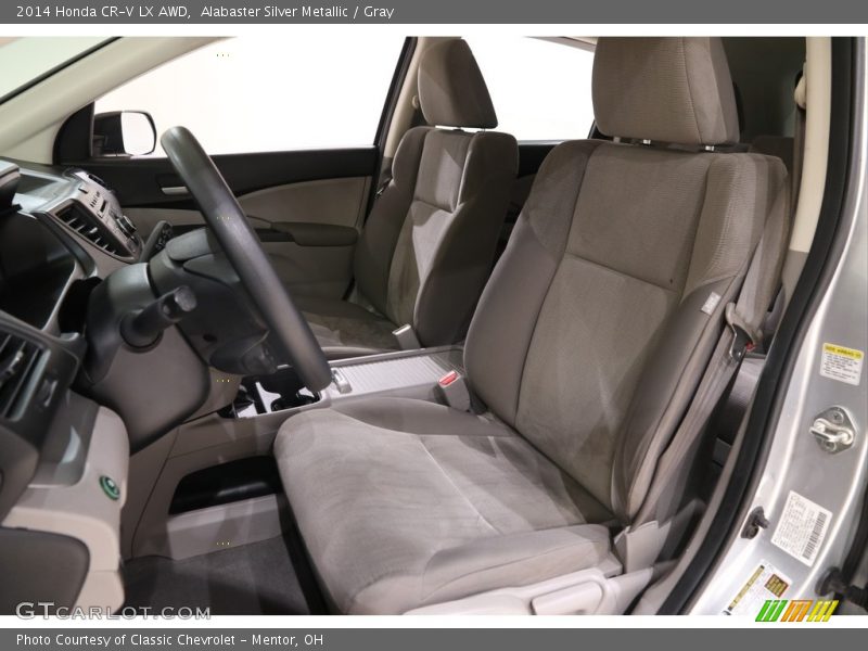 Alabaster Silver Metallic / Gray 2014 Honda CR-V LX AWD